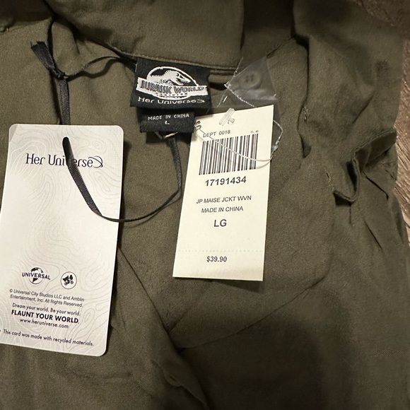 Jurassic Park Maise Tie-Front Top Her Universe Girls Embroidered - Picture 7 of 8